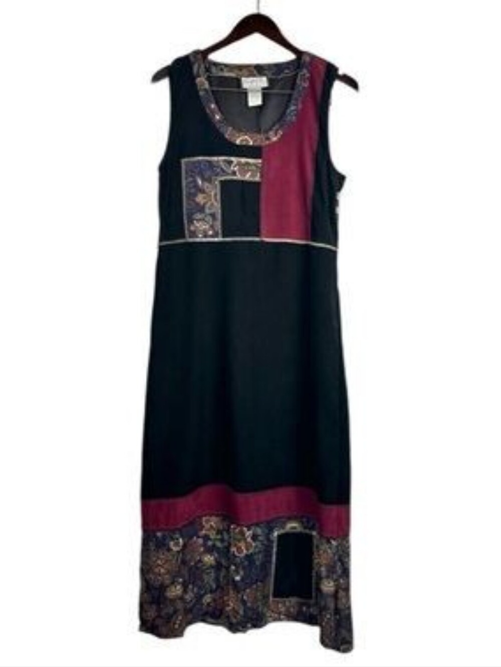 Women's Size Large Tapestry Maxi Dress Vintage